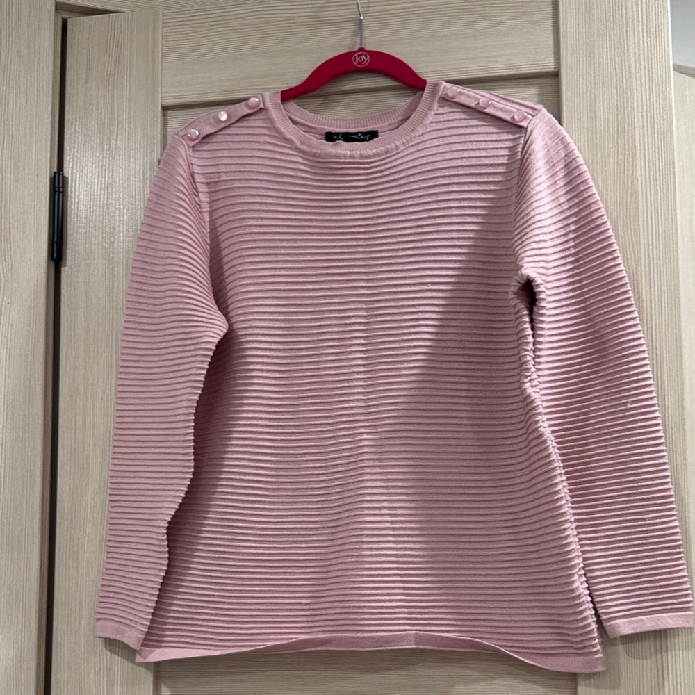 Pink Ribbed Women's Top
